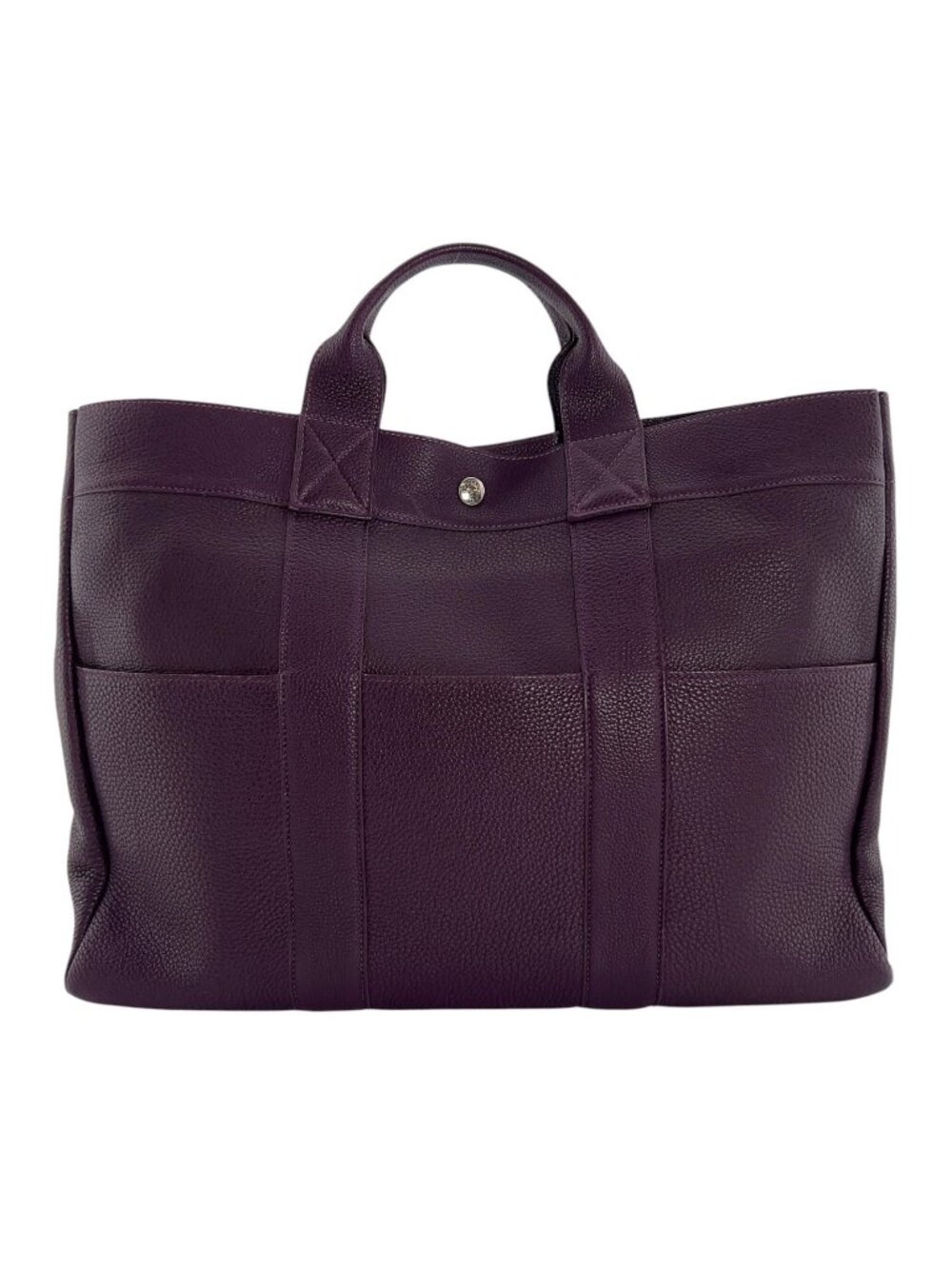 Hermes Fourre Tout MM Tote Bag Togo Raisin Purple